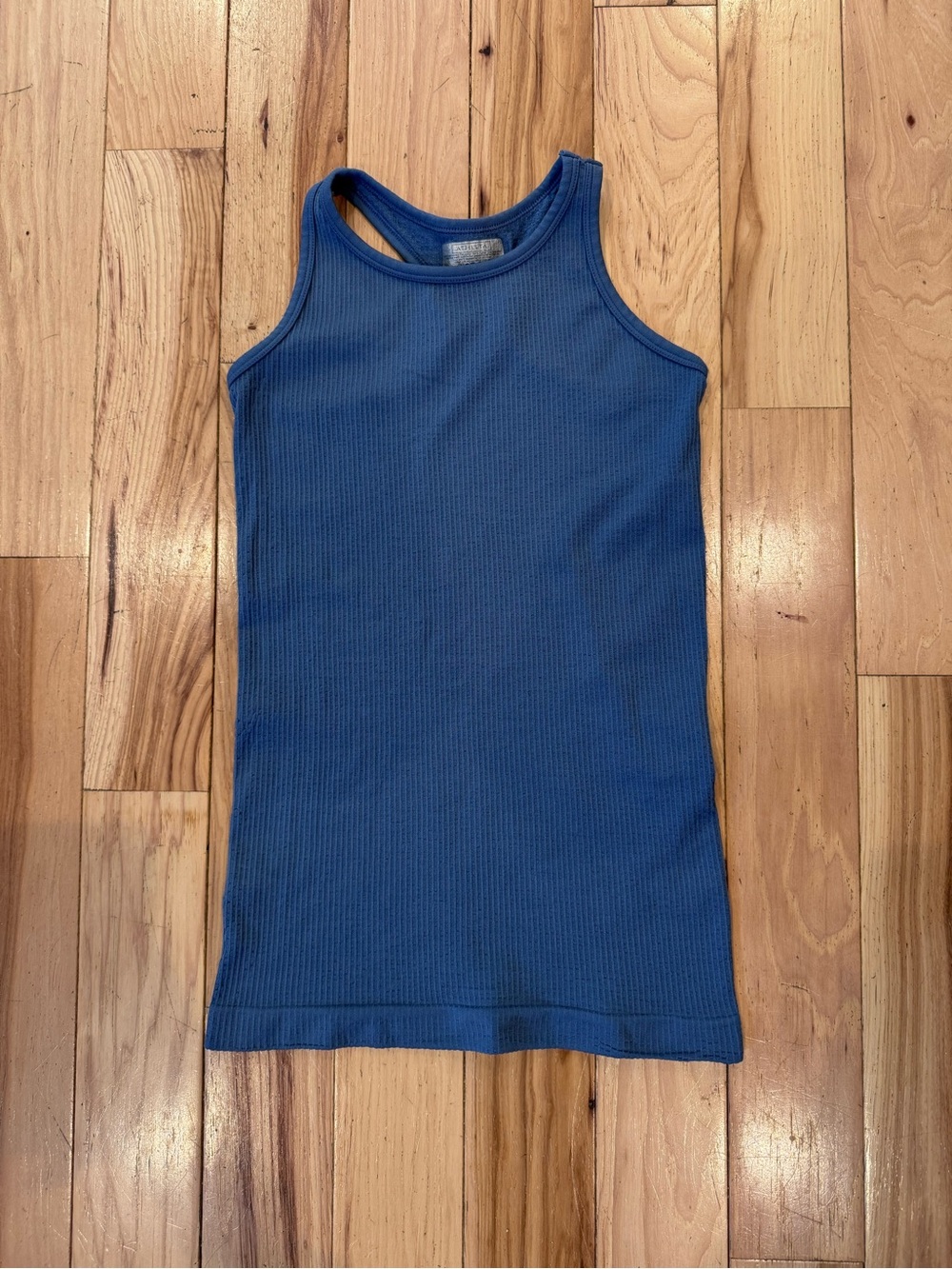 Athleta Blue Ribbed Athletic Tank Top
